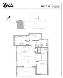 Residence 101 floor plan drawing