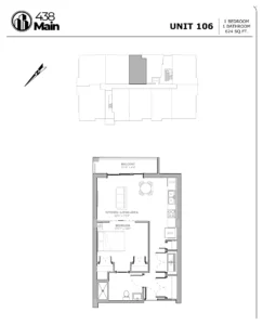 Residence 106 floor plan drawing