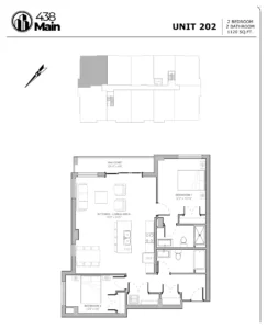 Residence 202 floor plan drawing